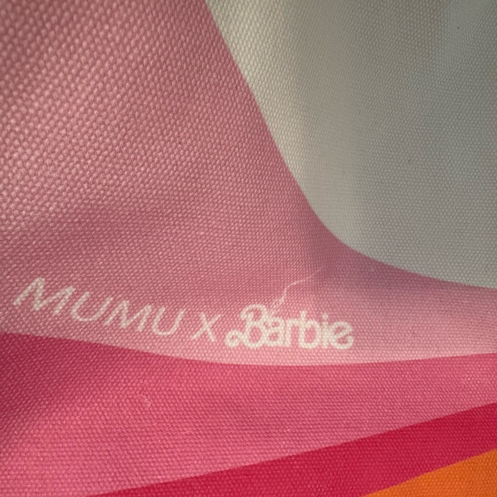 NWT Show Me Your MuMu Barbie Shoreline Beach Bag Canvas - Picture 6 of 6